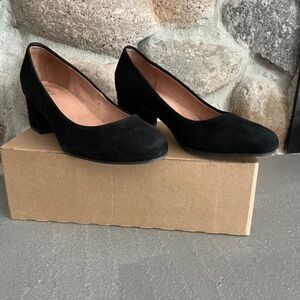 J Jill Suede Block Heel Pumps BLACK 7M